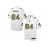 Nike Pittsburgh Steelers #84 Antonio Brown White Men's NFL Pro Line Fashion Game Jersey