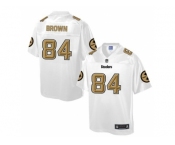 Nike Pittsburgh Steelers #84 Antonio Brown White Men's NFL Pro Line Fashion Game Jersey