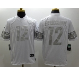 Nike pittsburgh steelers #12 terry bradshaw Platinum White Jerseys[Game]