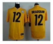 nike nfl jerseys pittsburgh steelers #12 terry bradshaw yellow[game]