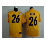 nike nfl jerseys pittsburgh steelers #26 bell yellow[game][bell]