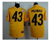 nike nfl jerseys pittsburgh steelers #43 troy polamalu yellow[game]