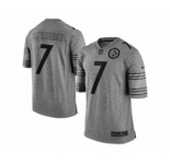 nike nfl jerseys pittsburgh steelers #7 roethlisberger gray[game]