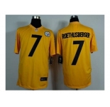 nike nfl jerseys pittsburgh steelers #7 roethlisberger yellow[game]