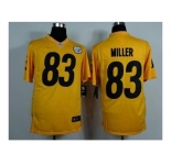 nike nfl jerseys pittsburgh steelers #83 miller yellow[game]