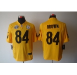 nike nfl jerseys pittsburgh steelers #84 brown yellow(game 80 anniversary)