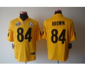 nike nfl jerseys pittsburgh steelers #84 brown yellow(game 80 anniversary)