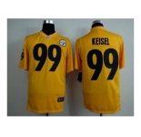 nike nfl jerseys pittsburgh steelers #99 keisel yellow[game]