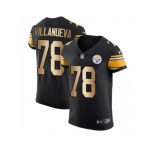 Men Nike Pittsburgh Steelers #78 Alejandro Villanueva Black Gold Vapor Untouchable Elite Player NFL Jersey