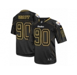 Men Nike Pittsburgh Steelers #90 T. J. Watt Elite Lights Out Black NFL Jersey