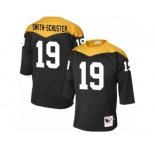 Men's Mitchell and Ness Pittsburgh Steelers #19 JuJu Smith-Schuster Elite Black 1967 Home Throwback NFL Jersey