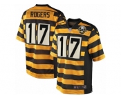 Men's Nike Pittsburgh Steelers #17 Eli Rogers Elite Yellow Black Alternate 80TH Anniversary Throwback NFL Jersey