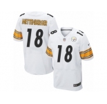 Men's Nike Pittsburgh Steelers #18 Zach Mettenberger Elite White NFL Jersey