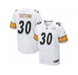 Men's Nike Pittsburgh Steelers #30 Cameron Sutton Elite White NFL Jersey
