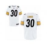 Men's Nike Pittsburgh Steelers #30 James Conner Elite White NFL Jersey