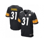 Men's Nike Pittsburgh Steelers #31 Ross Cockrell Elite Black Team Color NFL Jersey