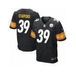 Men's Nike Pittsburgh Steelers #39 Daimion Stafford Elite Black Team Color NFL Jersey