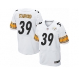 Men's Nike Pittsburgh Steelers #39 Daimion Stafford Elite White NFL Jersey