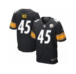 Men's Nike Pittsburgh Steelers #45 Roosevelt Nix Elite Black Team Color NFL Jersey