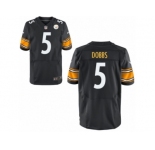 Men's Nike Pittsburgh Steelers #5 Joshua Dobbs Black Elite Jerseys