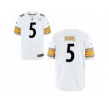 Men's Nike Pittsburgh Steelers #5 Joshua Dobbs White Elite Jerseys