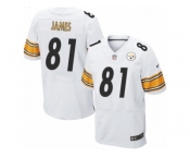 Men's Nike Pittsburgh Steelers #81 Jesse James Elite White NFL Jersey