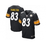Men's Nike Pittsburgh Steelers #83 Cobi Hamilton Elite Black Team Color NFL Jersey