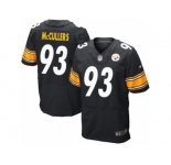Men's Nike Pittsburgh Steelers #93 Dan McCullers Elite Black Team Color NFL Jersey