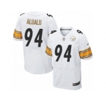 Men's Nike Pittsburgh Steelers #94 Tyson Alualu Elite White NFL Jersey