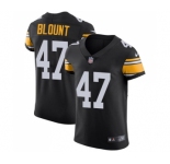 Men's Pittsburgh Steelers #47 Mel Blount Black Alternate Vapor Untouchable Elite Player Football Jersey