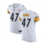 Men's Pittsburgh Steelers #47 Mel Blount White Vapor Untouchable Elite Player Football Jersey