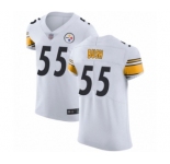 Men's Pittsburgh Steelers #55 Devin Bush White Vapor Untouchable Elite Player Football Jersey