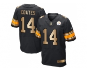Nike Pittsburgh Steelers #14 Sammie Coates Black Team Color Men's Stitched NFL Elite Gold Jersey