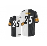 Nike Pittsburgh Steelers #25 Artie Burns White Black Men's Stitched NFL Elite Split Jersey