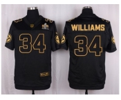 Nike Pittsburgh Steelers #34 DeAngelo Williams Black Pro Line Gold Collection Jersey[Elite]
