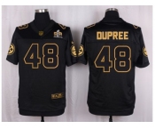 Nike Pittsburgh Steelers #48 Bud Dupree Black Pro Line Gold Collection Jersey[Elite]