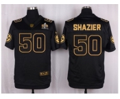 Nike Pittsburgh Steelers #50 Ryan Shazier Black Pro Line Gold Collection Jersey[Elite]