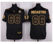 Nike Pittsburgh Steelers #66 David DeCastro Black Pro Line Gold Collection Jersey[Elite]