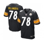 Nike Pittsburgh Steelers #78 Alejandro Villanueva Elite Black Team Color NFL Jersey