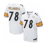 Nike Pittsburgh Steelers #78 Alejandro Villanueva Elite White NFL Jersey