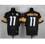 nike nfl jerseys pittsburgh steelers #11 wheaton black[Elite]