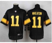 nike nfl jerseys pittsburgh steelers #11 wheaton black[Elite][number golden]