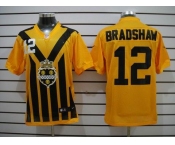 nike nfl jerseys pittsburgh steelers #12 bradshaw throwback yellow-black 1933