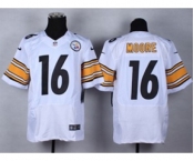 nike nfl jerseys pittsburgh steelers #16 moore white[Elite]