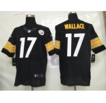 nike nfl jerseys pittsburgh steelers #17 wallace black [elite]