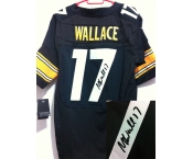 nike nfl jerseys pittsburgh steelers #17 wallace black[Elite signature]
