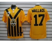 nike nfl jerseys pittsburgh steelers #17 wallace throwback yellow-black 1933