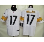 nike nfl jerseys pittsburgh steelers #17 wallace white[elite]