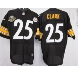 nike nfl jerseys pittsburgh steelers #25 clark black(Elite 80 anniversary patch)