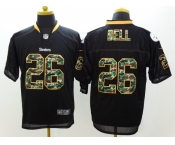 nike nfl jerseys pittsburgh steelers #26 bell black[Elite Camo Fashion]